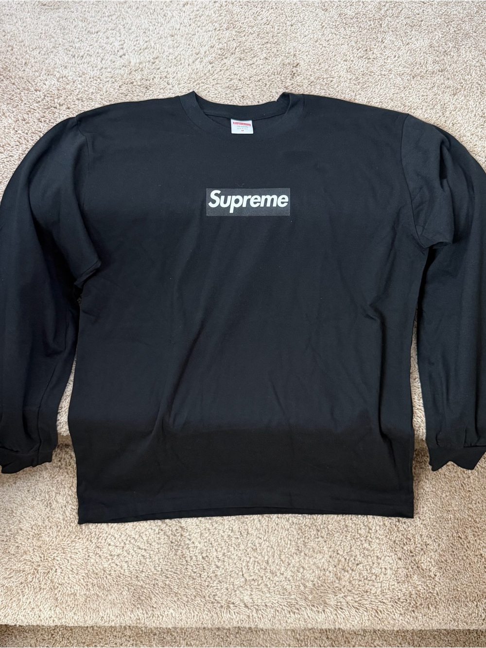 Supreme Black Crewneck with White Box Logo